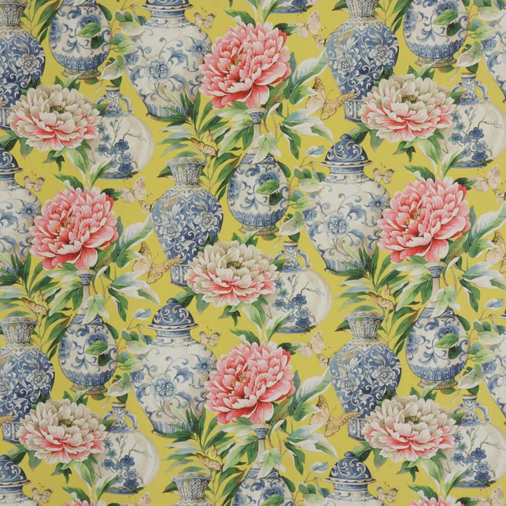 Dorchester Floral Lemon Fabric