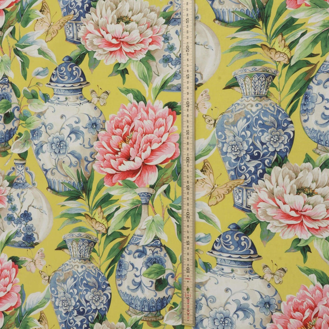 Dorchester Floral Lemon Fabric