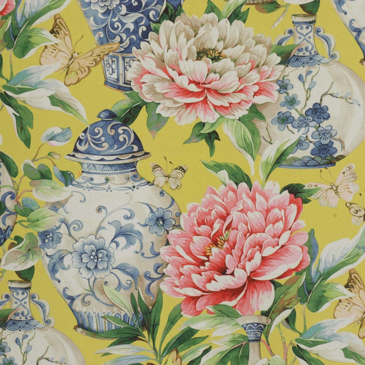 Dorchester Floral Lemon Fabric