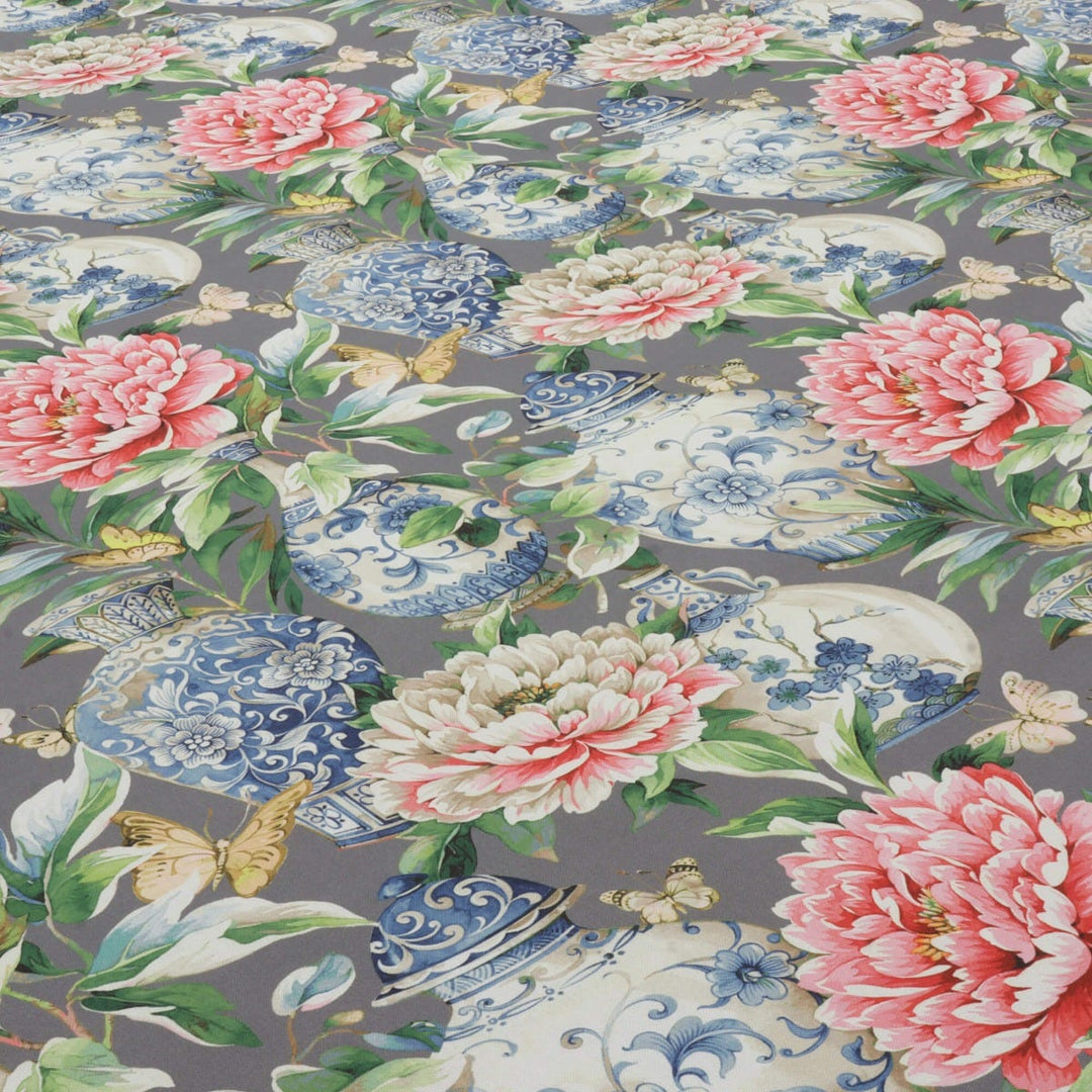 Dorchester Floral Stone Fabric