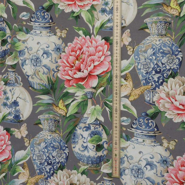 Dorchester Floral Stone Fabric