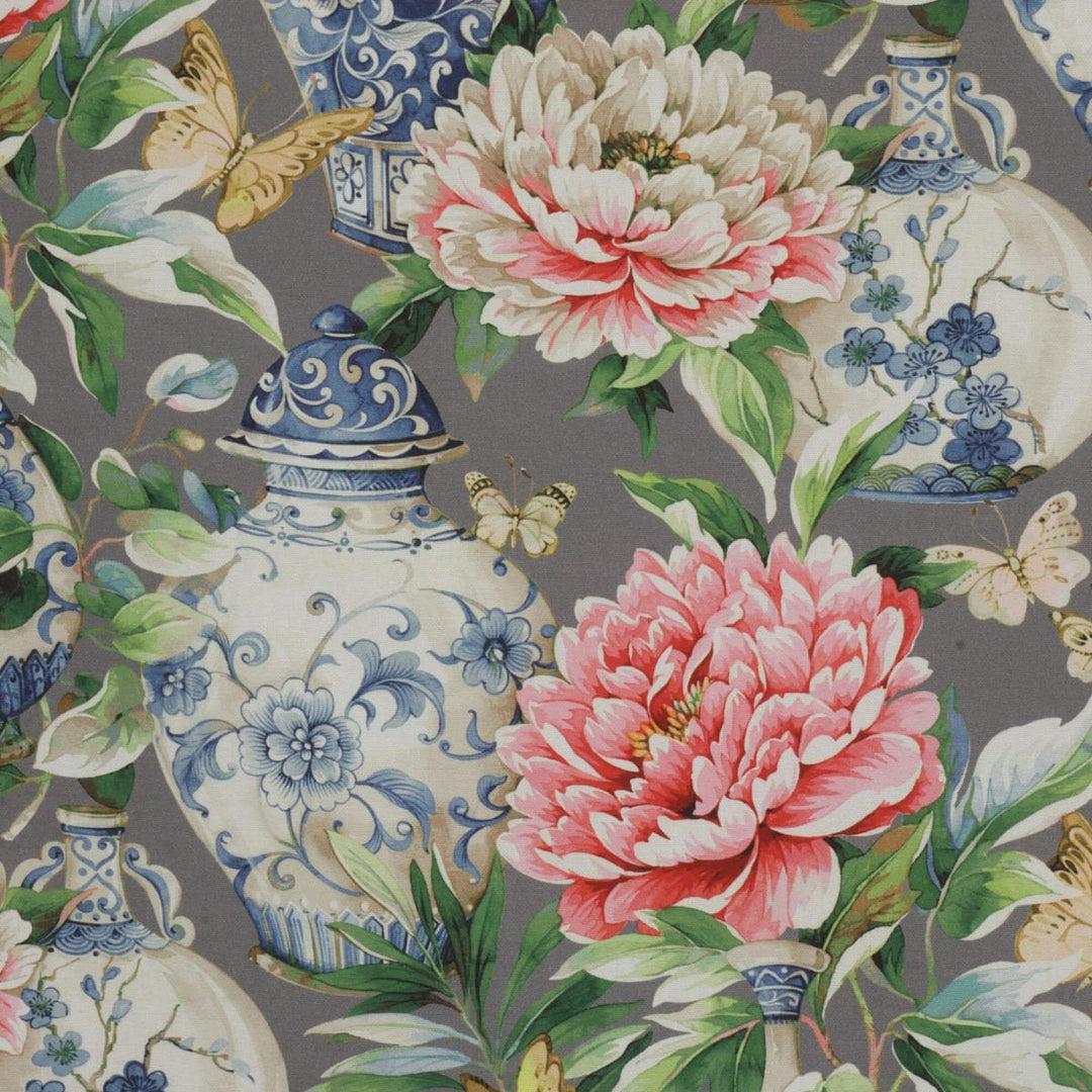 Dorchester Floral Stone Fabric