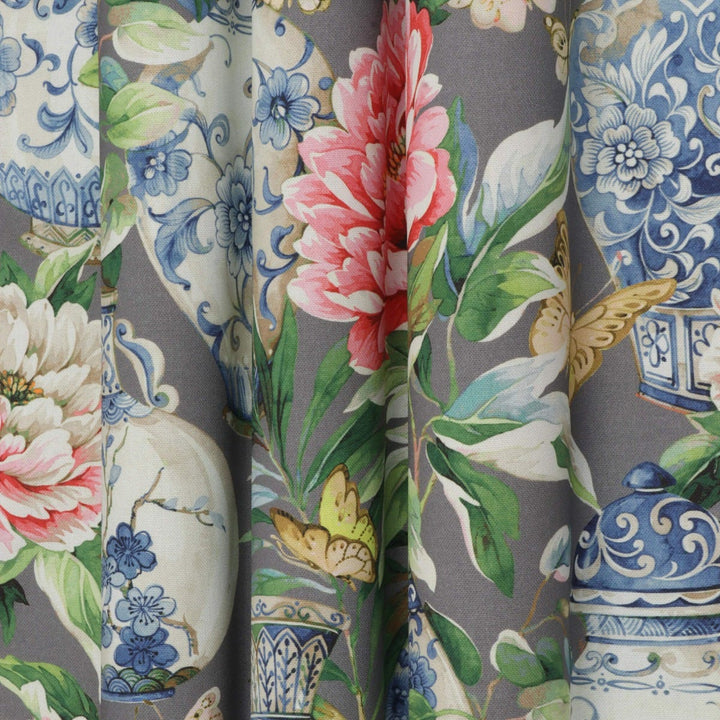 Dorchester Floral Stone Fabric