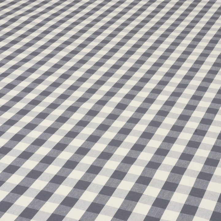 Clifton Gingham Grey Fabric