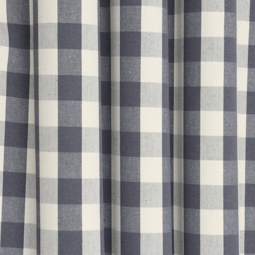 Clifton Gingham Grey Fabric