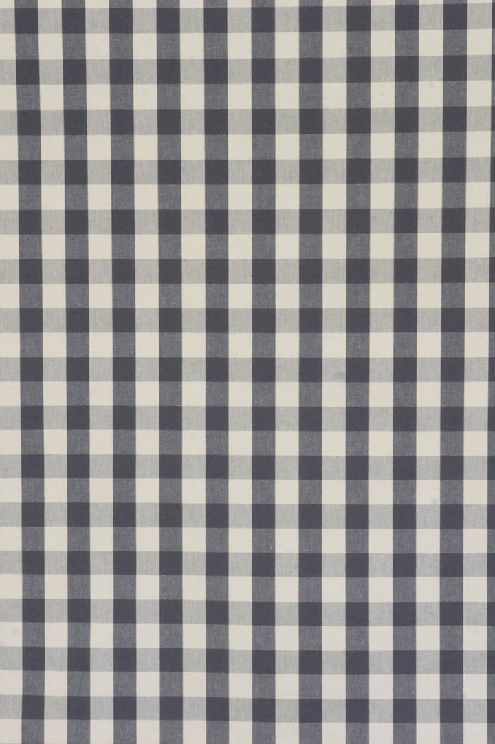 Clifton Gingham Grey Fabric