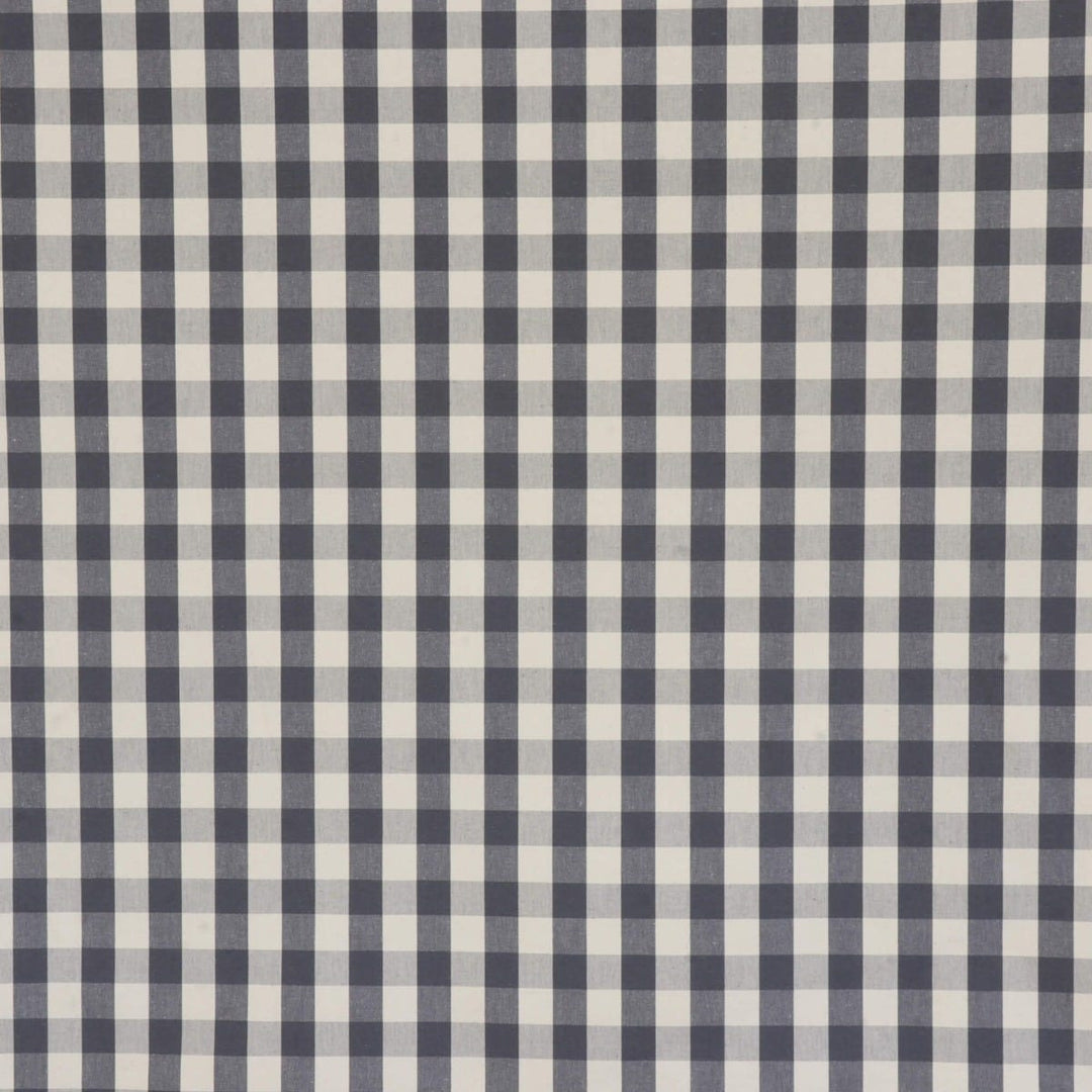 Clifton Gingham Grey Fabric