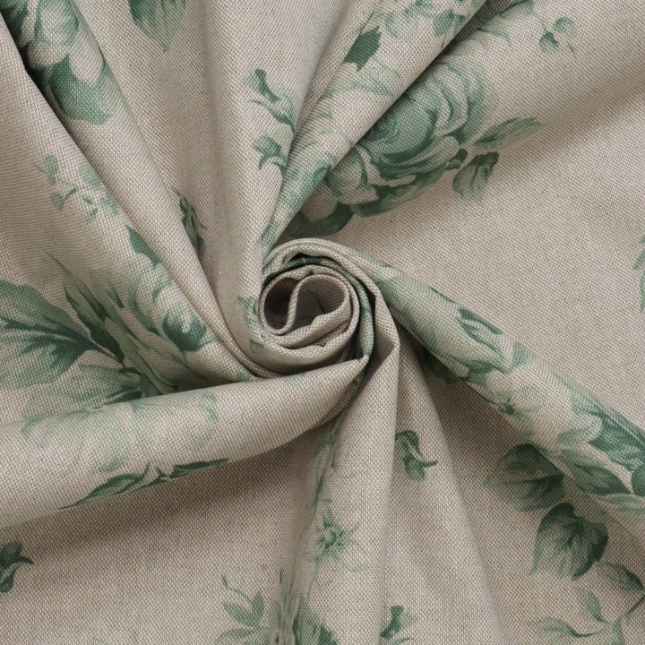 Dorothy Rose Green Double Width Fabric