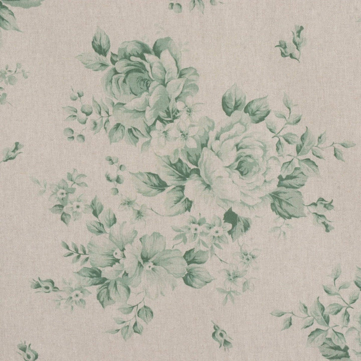 Dorothy Rose Green Double Width Fabric