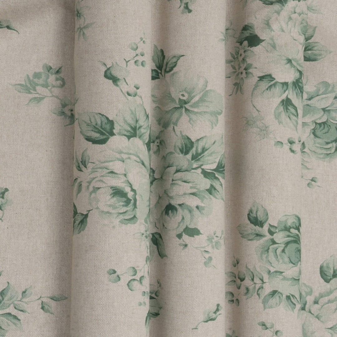 Dorothy Rose Green Double Width Fabric