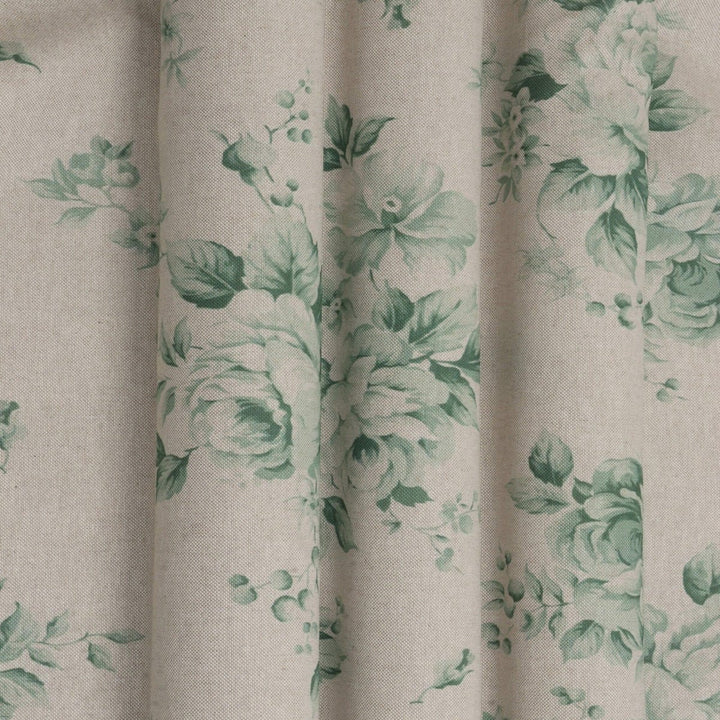 Dorothy Rose Green Double Width Fabric