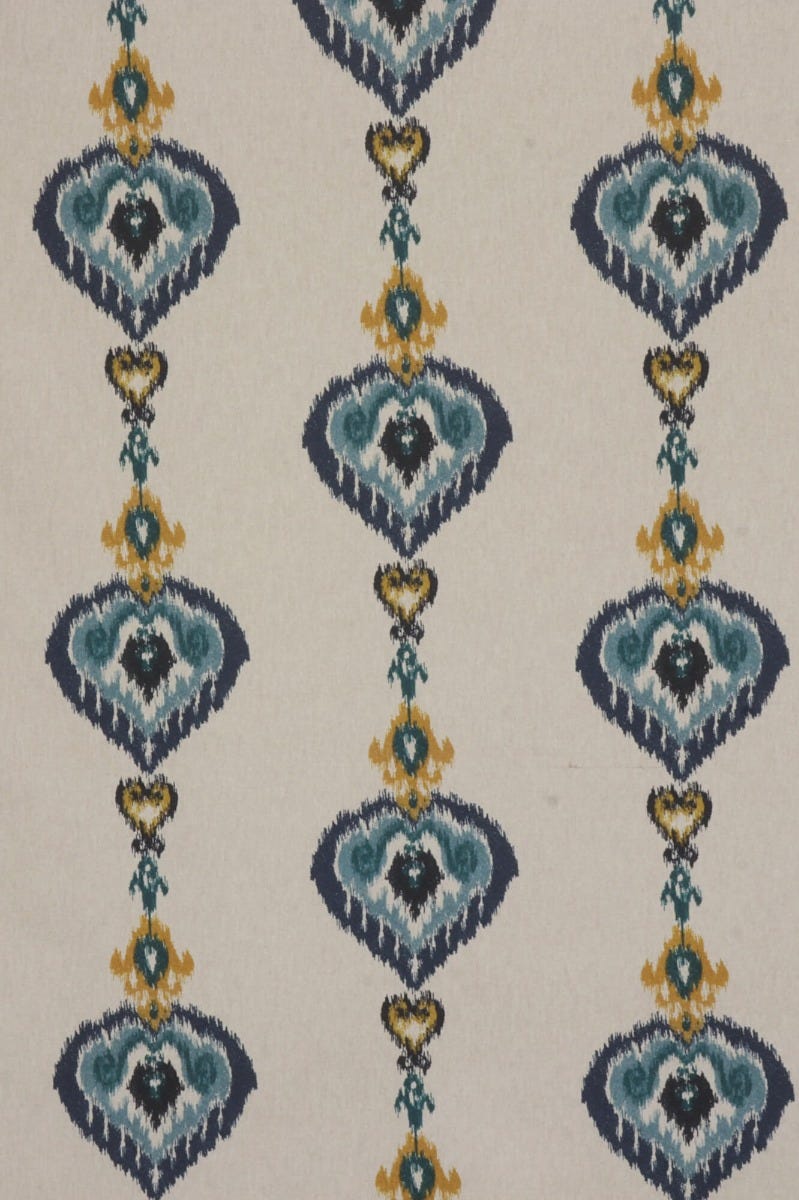 Kasbah Blue / Linen Fabric