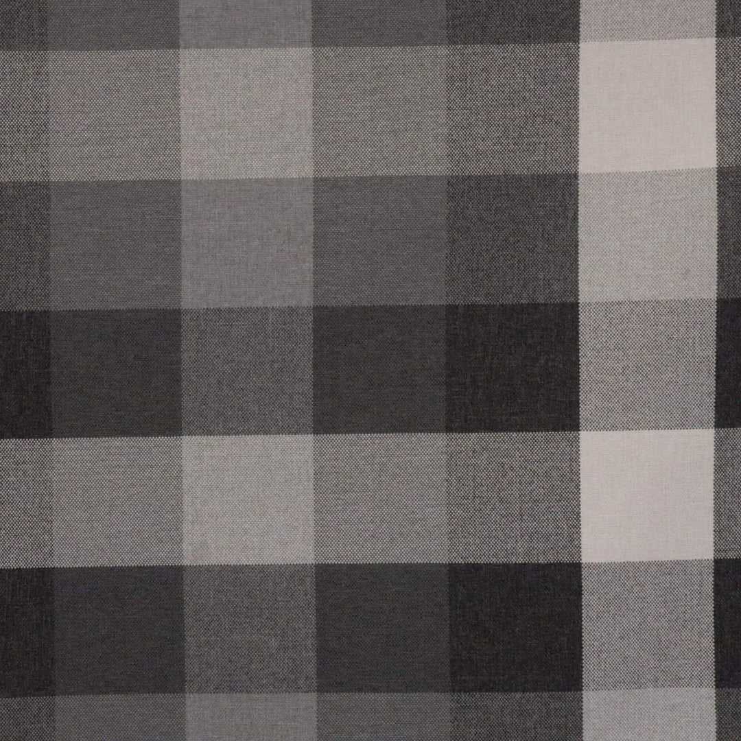 Clearance Gingham Check FR Charcoal Fabric