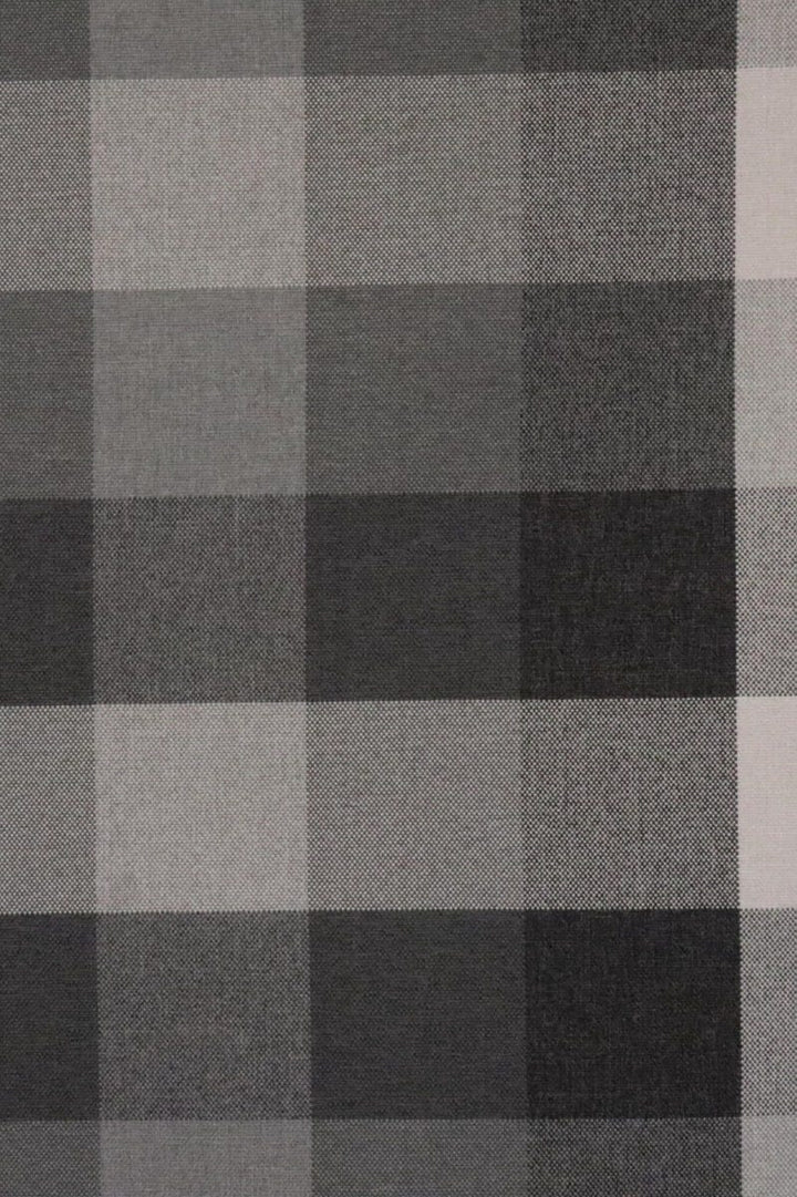 Clearance Gingham Check FR Charcoal Fabric