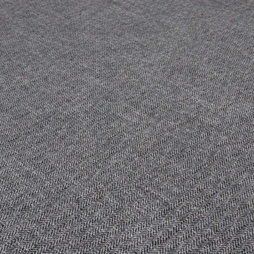 Clearance Herringbone Tweed FR Steel Fabric