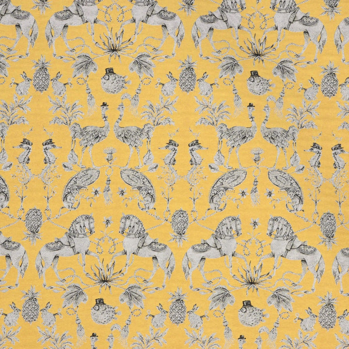 Curious Creatures Tapestry Yellow Fabric