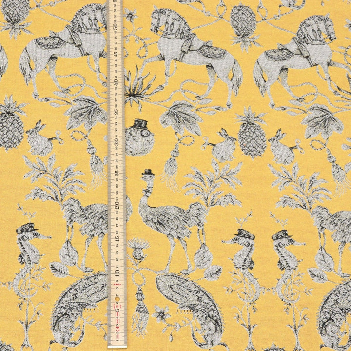 Curious Creatures Tapestry Yellow Fabric