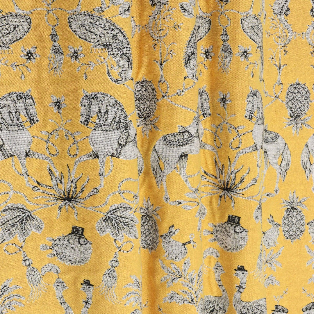 Curious Creatures Tapestry Yellow Fabric