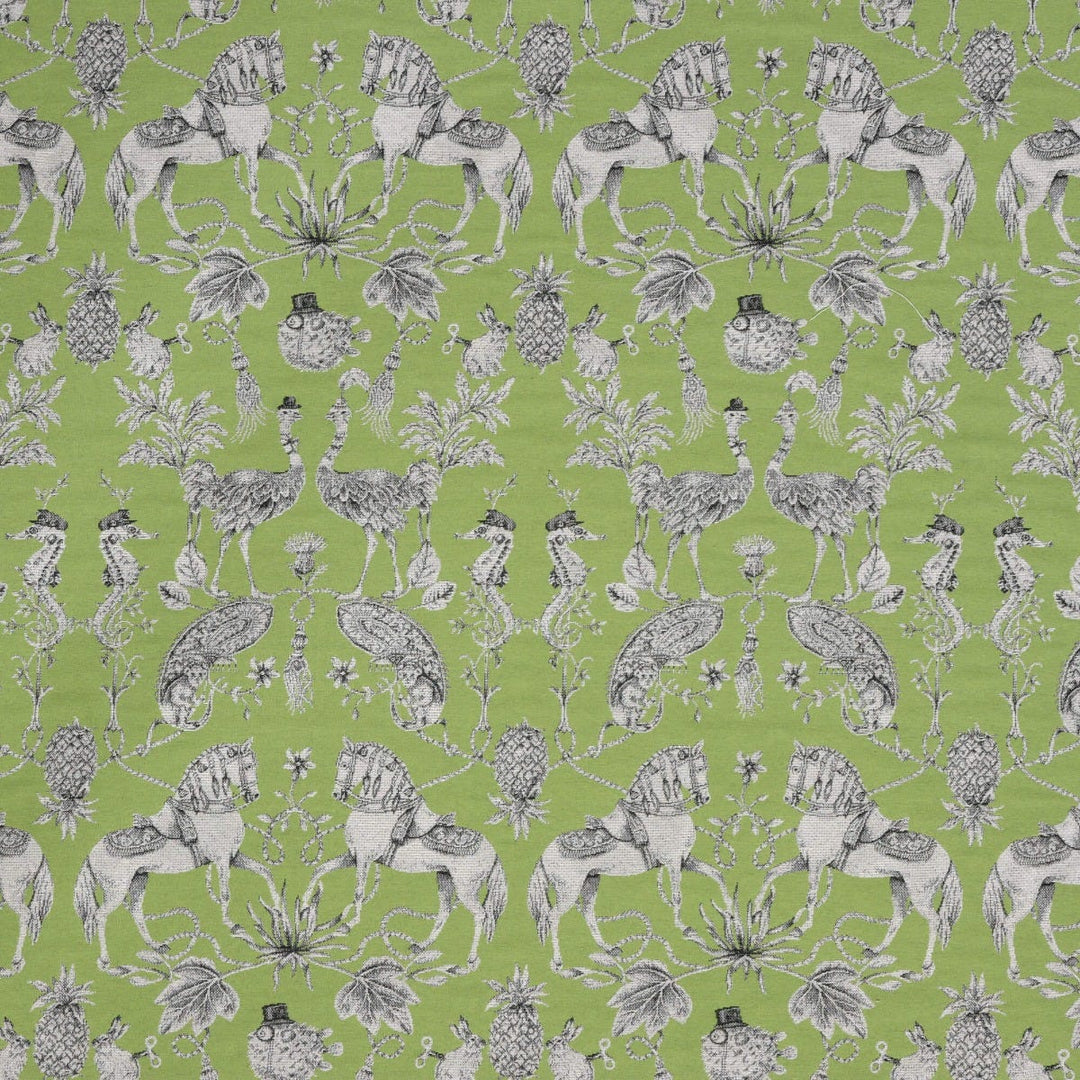 Curious Creatures Tapestry Green Fabric