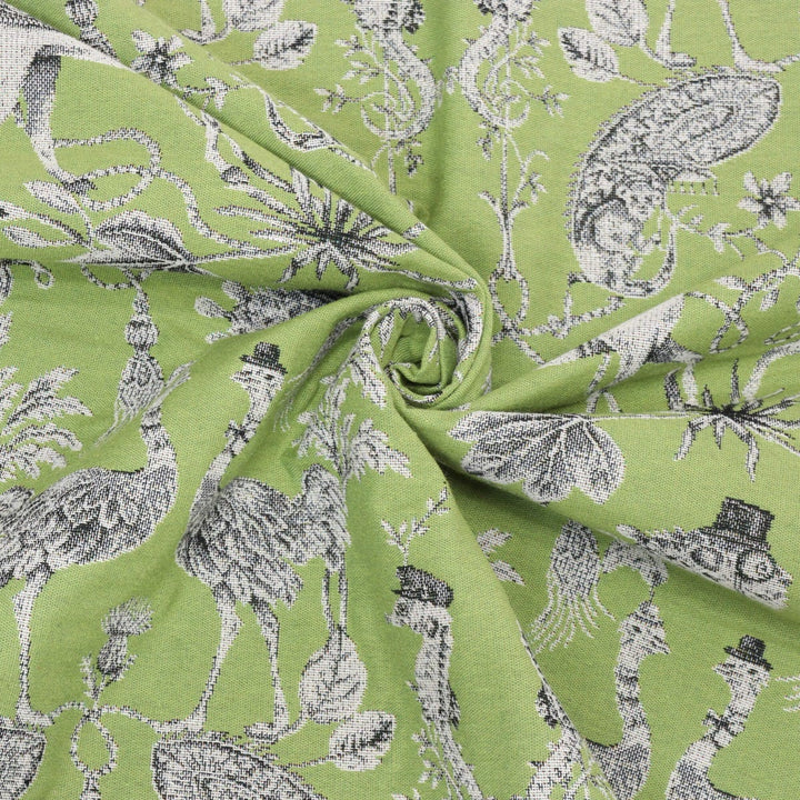 Curious Creatures Tapestry Green Fabric