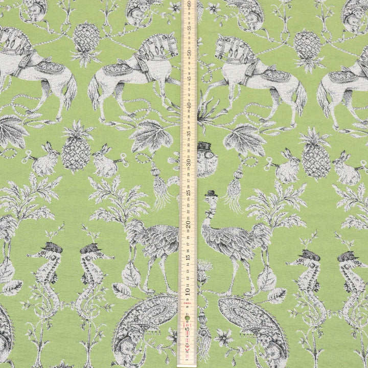 Curious Creatures Tapestry Green Fabric