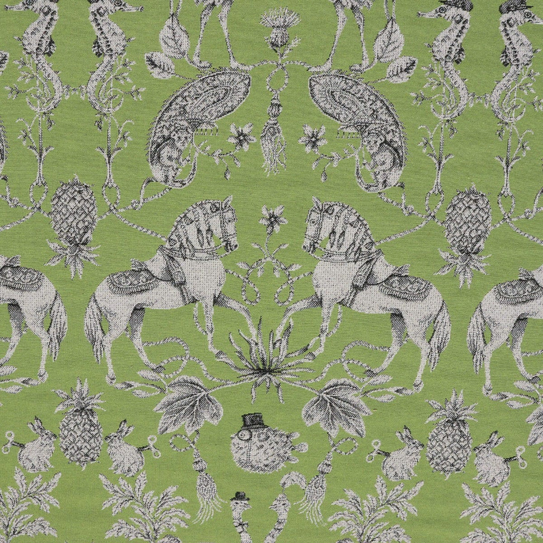 Curious Creatures Tapestry Green Fabric