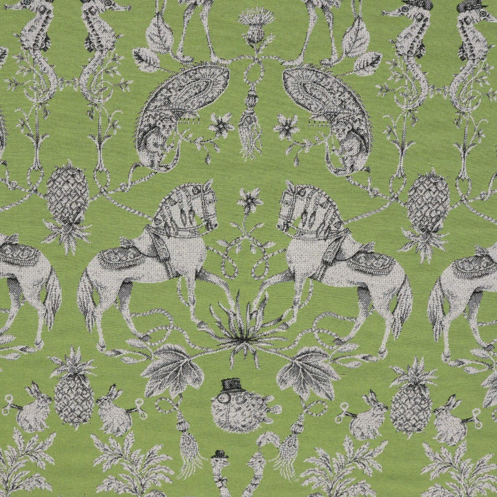 Curious Creatures Tapestry Green Fabric