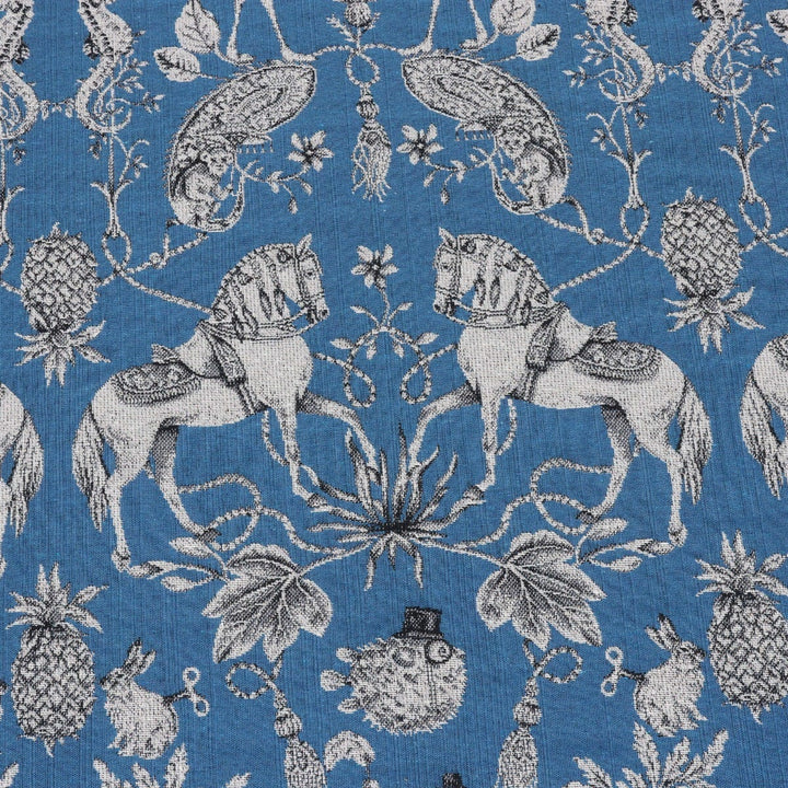 Curious Creatures Tapestry Blue Fabric