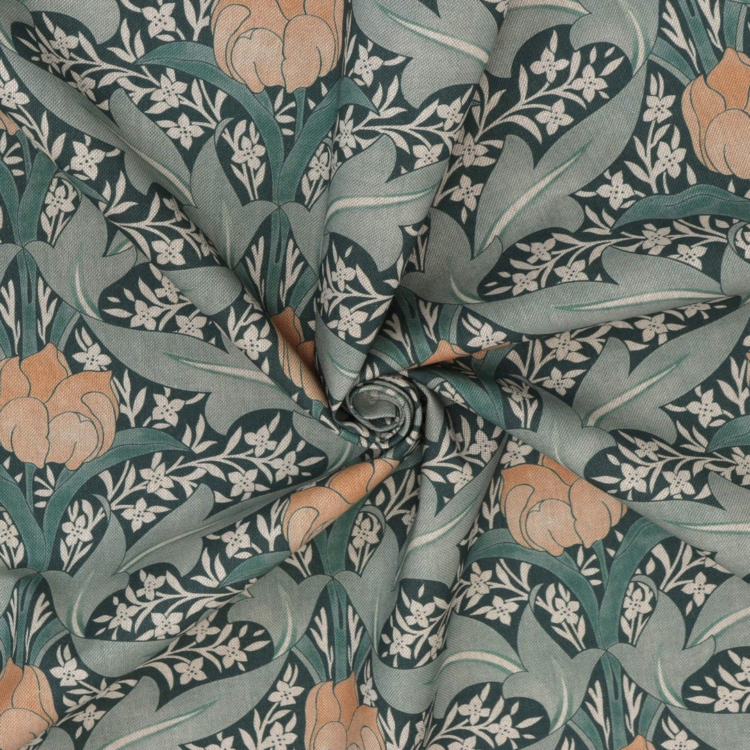 Morris Tulip Green 140cm Fabric