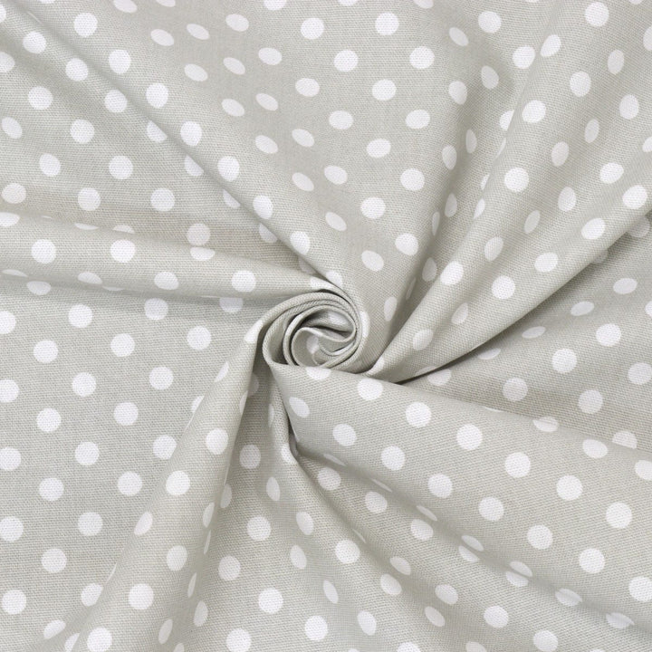 Grey Polka Dot Cotton Fabric