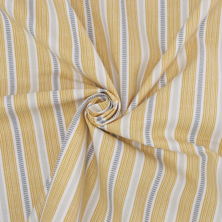 Clearance Pippin Stripe Yellow Cotton Fabric