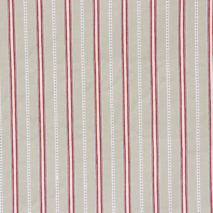 Clearance Rosie Stripe Red Cotton Fabric