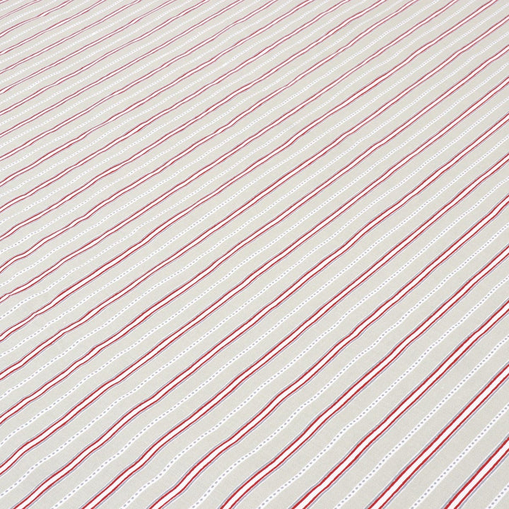 Clearance Rosie Stripe Red Cotton Fabric