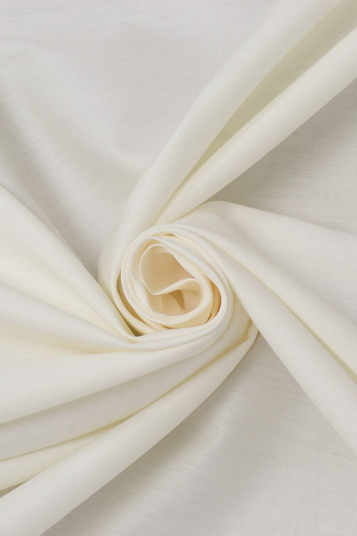 Premium Ivory Polycotton Twill Lining Fabric