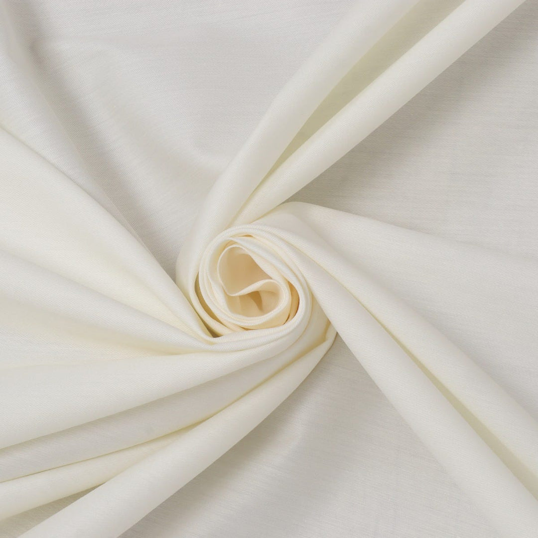 Premium Ivory Polycotton Twill Lining Fabric