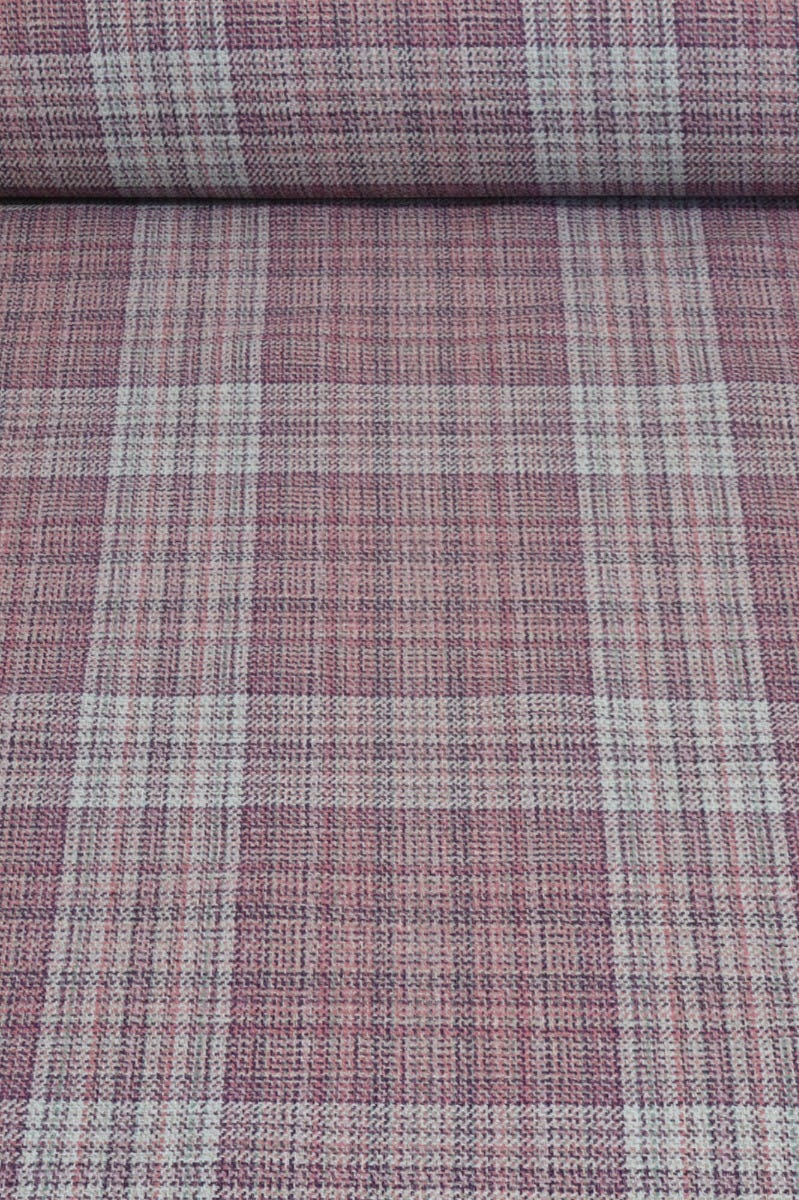 Clearance Purple Check FR Fabric