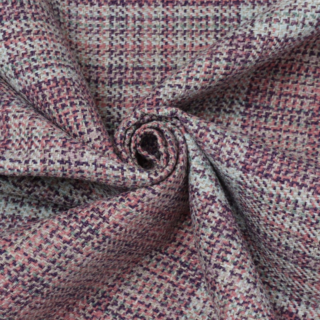 Clearance Purple Check FR Fabric