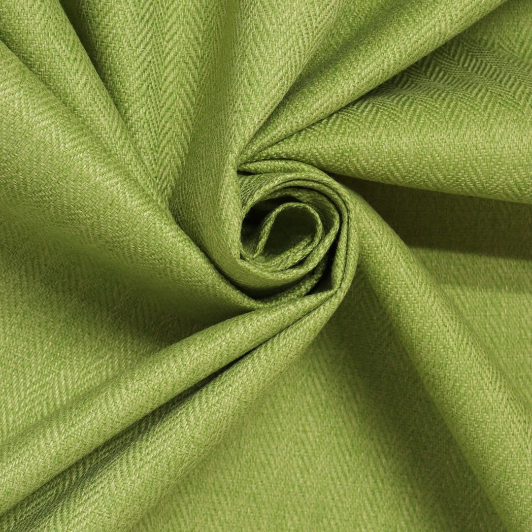 Danbury Herringbone FR Lime Fabric