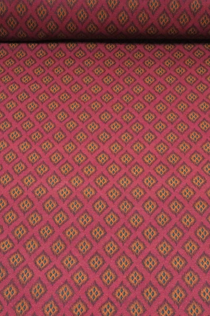 Clearance Malay Jacquard FR Magenta Fabric