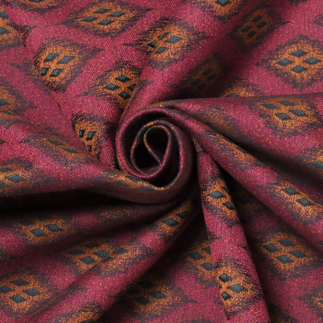 Clearance Malay Jacquard FR Magenta Fabric