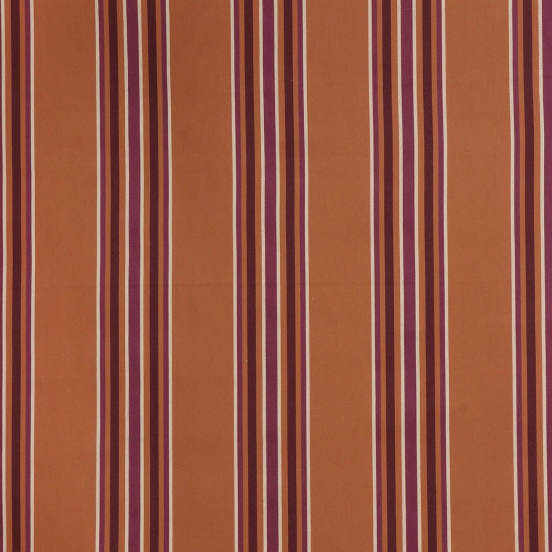 Clearance Warwick Rivale Terracotta Stripe Fabric