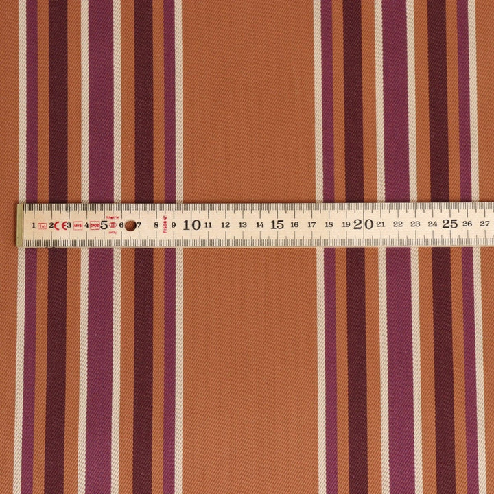 Clearance Warwick Rivale Terracotta Stripe Fabric