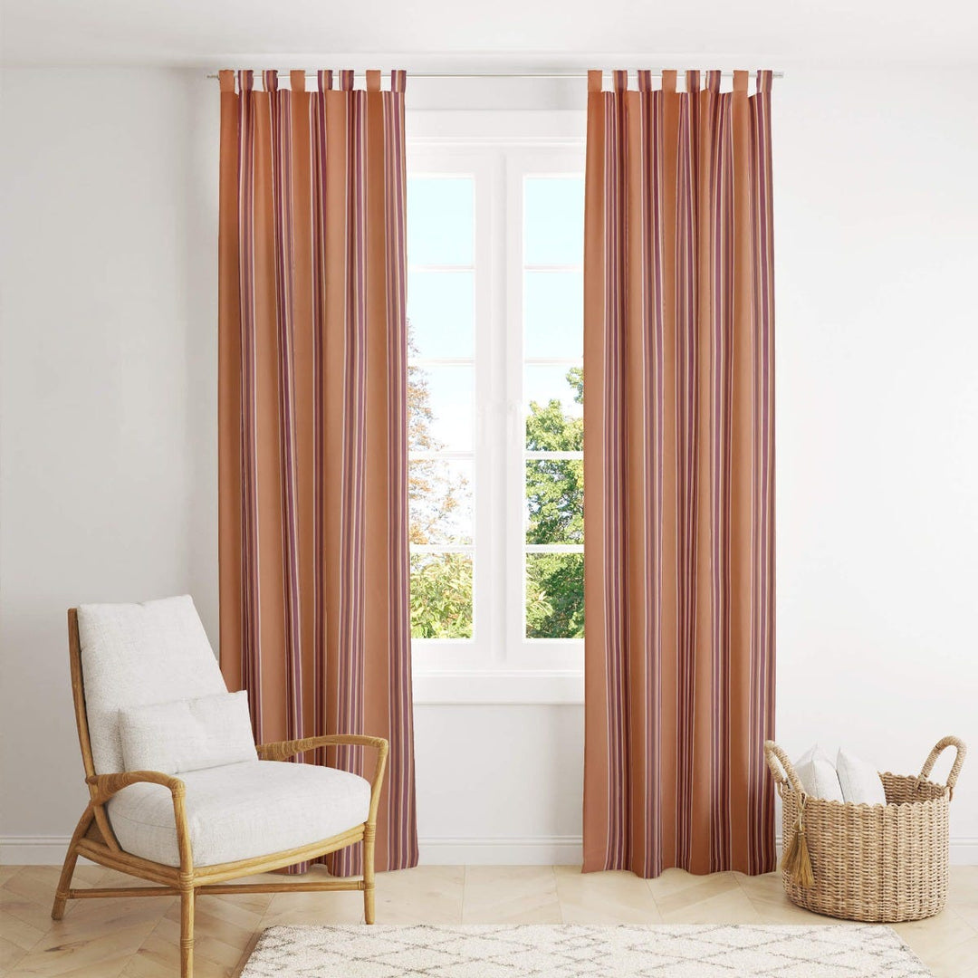 Clearance Warwick Rivale Terracotta Stripe Fabric