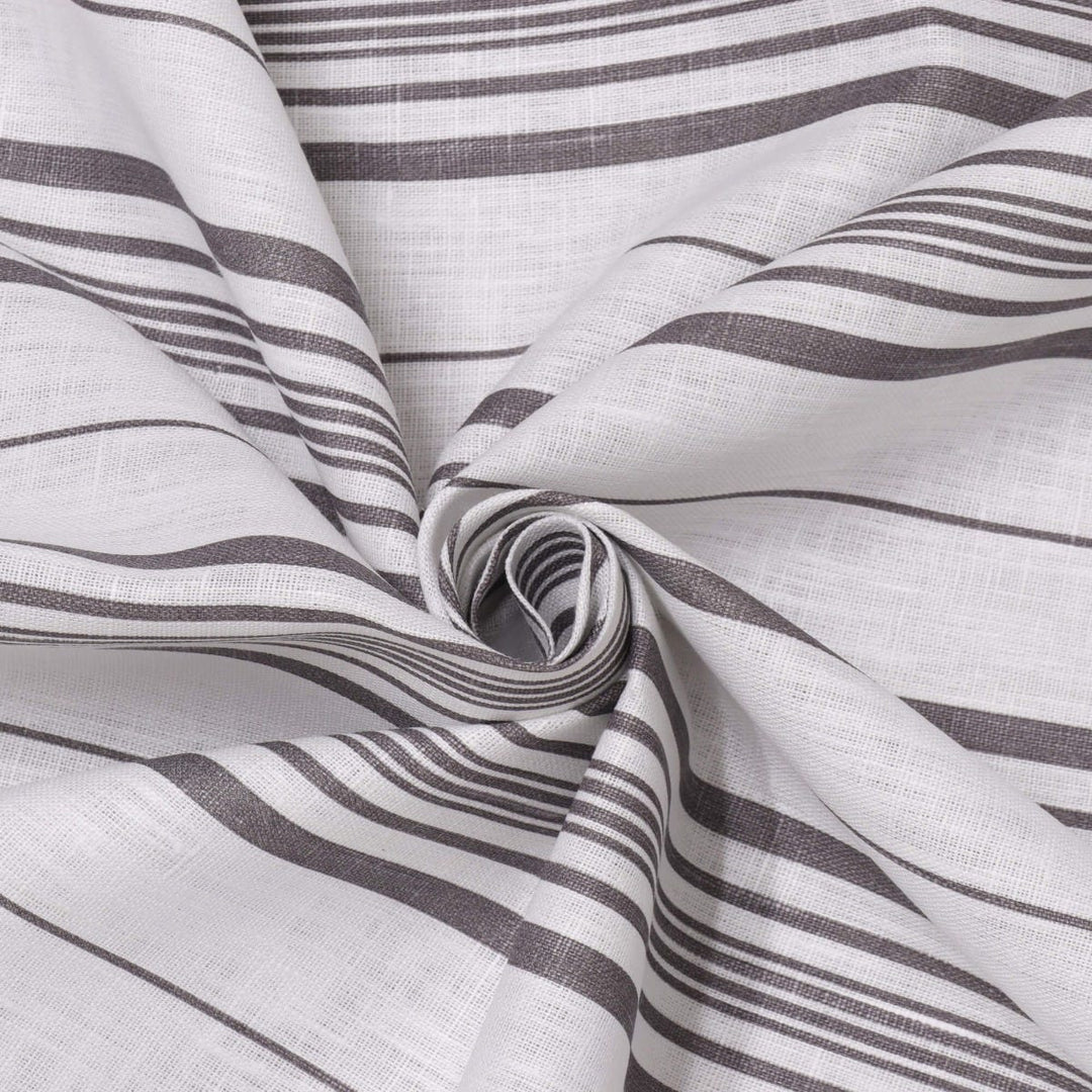 Fleetwood Stripe Linen Taupe Fabric