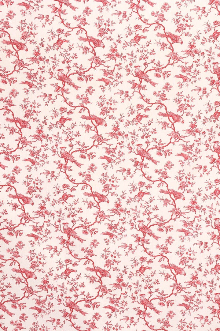 Isabelle Bird Toile Mini Red Cotton Double Width Fabric