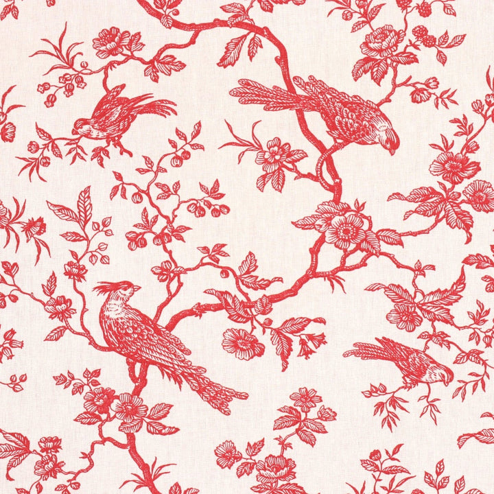 Isabelle Bird Toile Mini Red Cotton Double Width Fabric