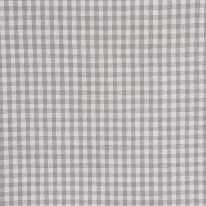 Gingham Check 160cm Fabric - Light Grey