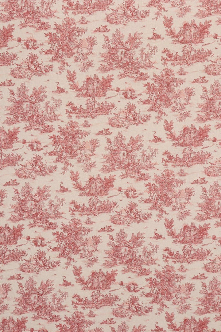 Mini French Toile De Jouy Red 160cm Fabric