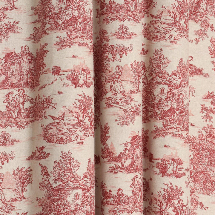 Mini French Toile De Jouy Red 160cm Fabric