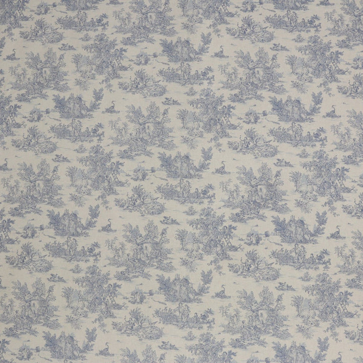 Mini French Toile De Jouy Blue (off white) 160cm Fabric